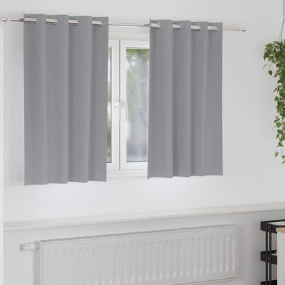 Blackout Curtains with Curtains Light Grey Polyester