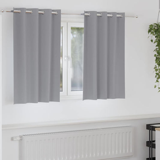 Blackout Curtains with Curtains Light Grey Polyester
