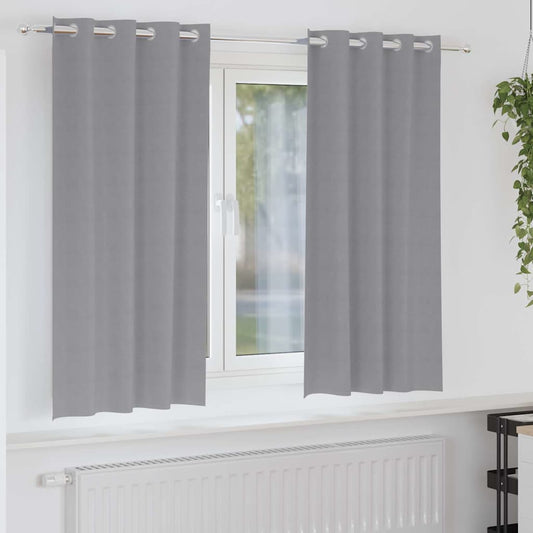Blackout Curtains with Curtains Light Grey Polyester