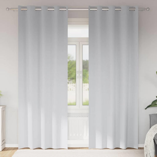 Blackout Curtains with Curtains Pale Grey Polyester