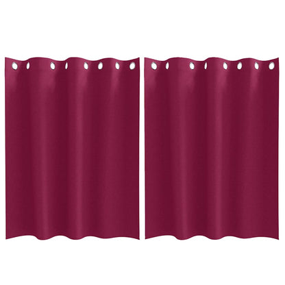 Blackout Curtains with Curtains Wine Red Polyester