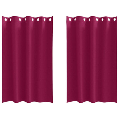 Blackout Curtains with Curtains Wine Red Polyester