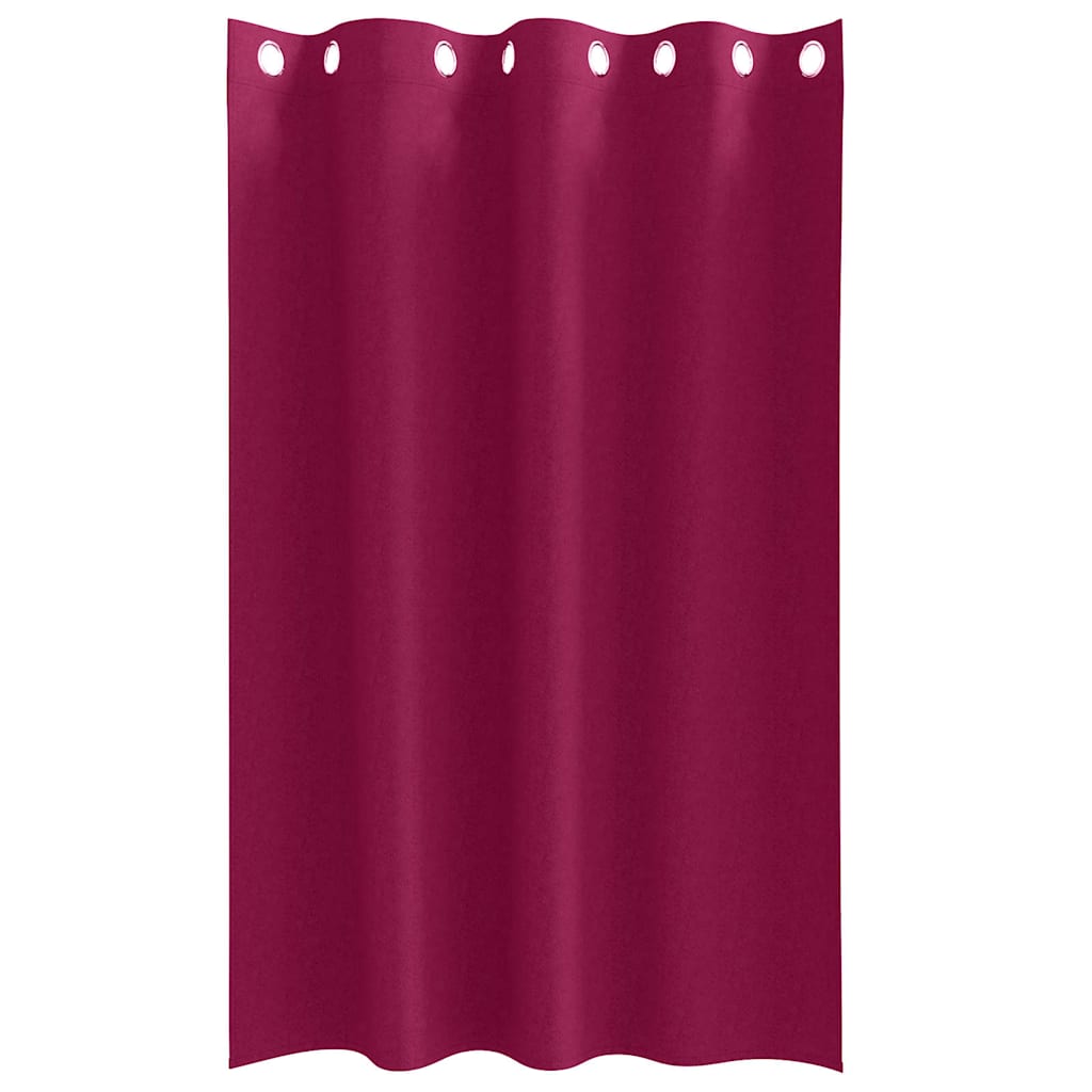 Blackout Curtains with Curtains Wine Red Polyester