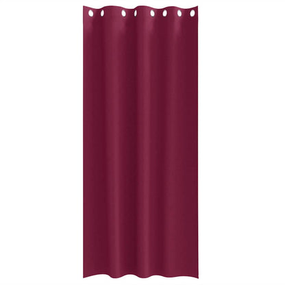 Blackout Curtains with Curtains Wine Red Polyester
