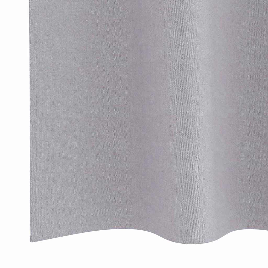 Blackout Curtains with Curtains Metal Grey Polyester