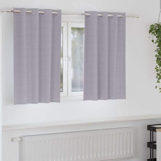 Blackout Curtains with Curtains Metal Grey Polyester