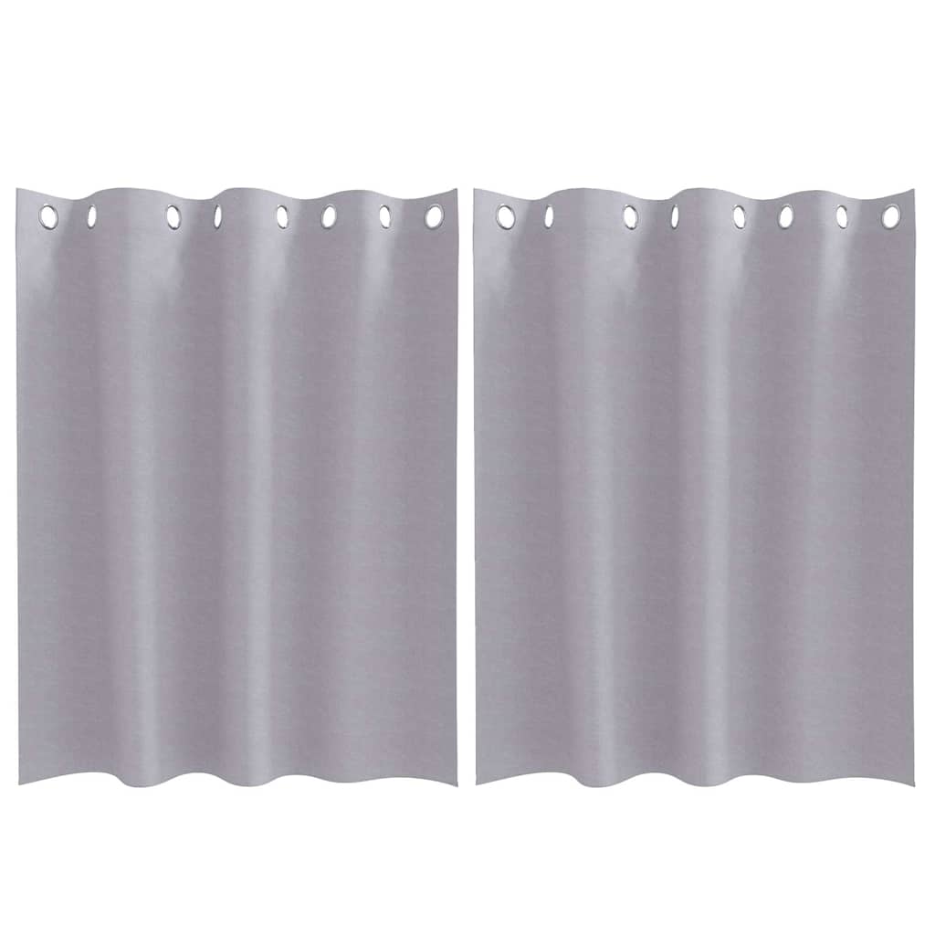 Blackout Curtains with Curtains Metal Grey Polyester
