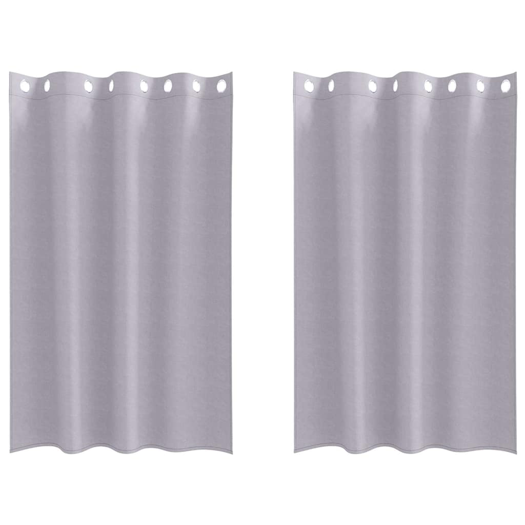 Blackout Curtains with Curtains Metal Grey Polyester