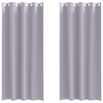 Blackout Curtains with Curtains Metal Grey Polyester