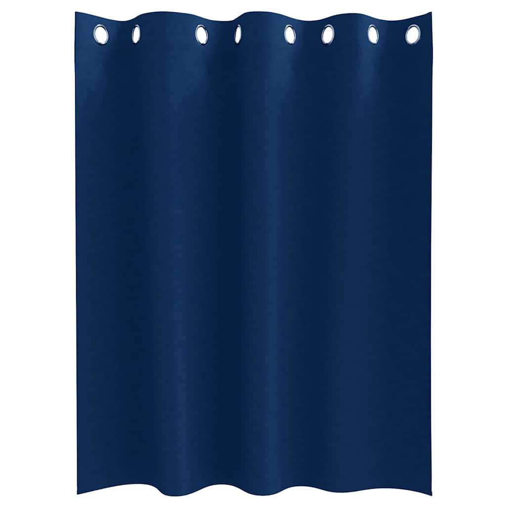 Blackout Curtains with Curtains Dark Blue Polyester