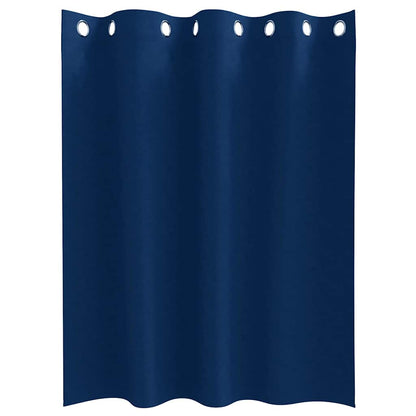 Blackout Curtains with Curtains Dark Blue Polyester