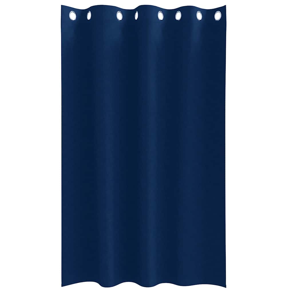 Blackout Curtains with Curtains Dark Blue Polyester