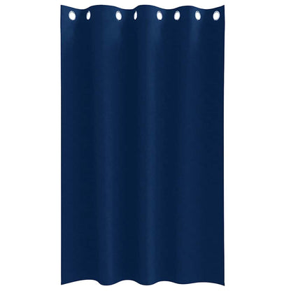 Blackout Curtains with Curtains Dark Blue Polyester