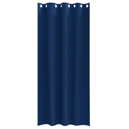 Blackout Curtains with Curtains Dark Blue Polyester