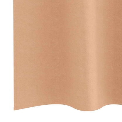 Blackout Curtains with Curtains Light Brown Polyester