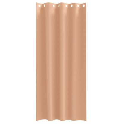 Blackout Curtains with Curtains Light Brown Polyester