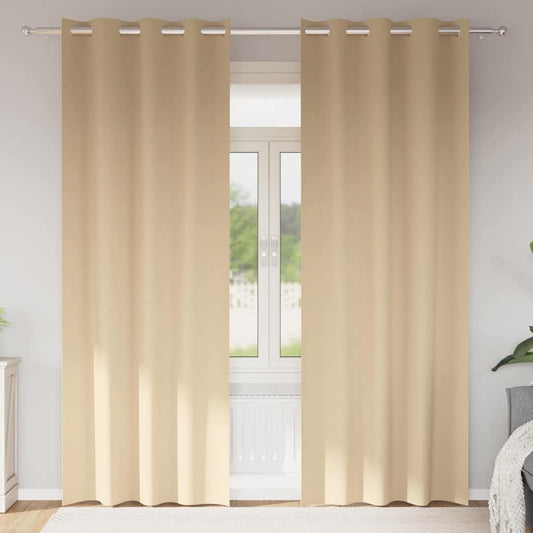 Blackout Curtains with Curtains Cream Polyester