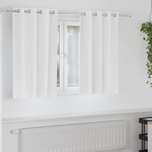 Blackout Curtains with Curtains Pure White Polyester