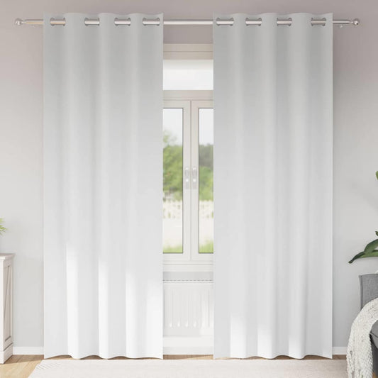Blackout Curtains with Curtains Pure White Polyester