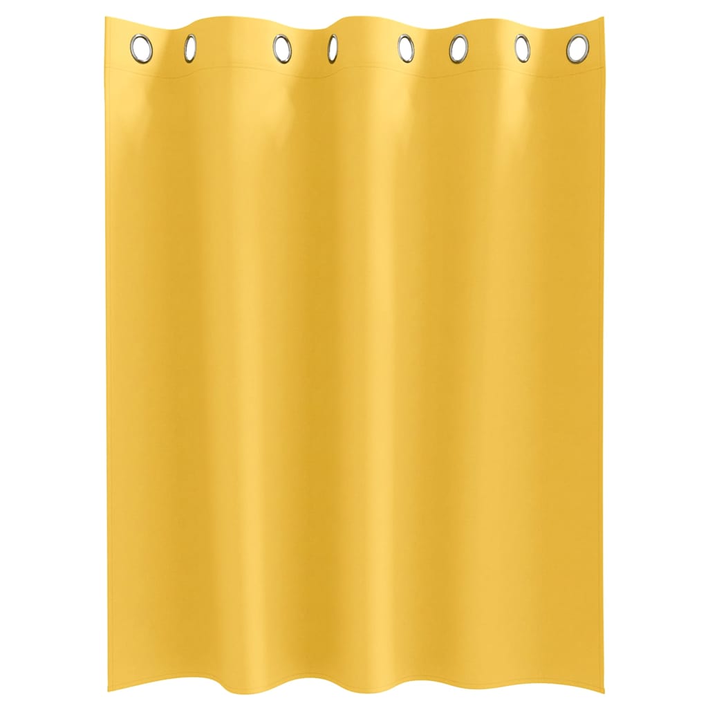 Blackout Curtains with Curtains Mustard Yellow Polyester