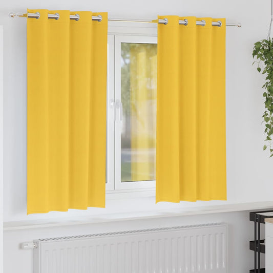Blackout Curtains with Curtains Mustard Yellow Polyester