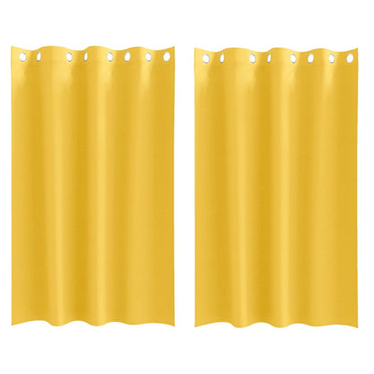 Blackout Curtains with Curtains Mustard Yellow Polyester