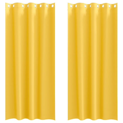 Blackout Curtains with Curtains Mustard Yellow Polyester