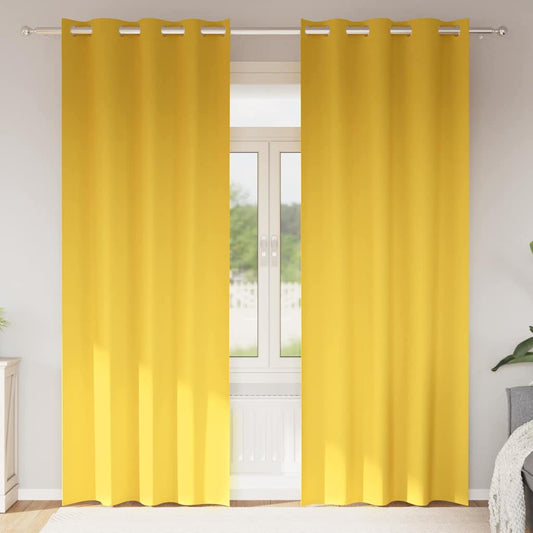 Blackout Curtains with Curtains Mustard Yellow Polyester