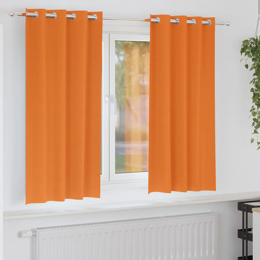 Blackout Curtains with Curtains Bright Orange Polyester