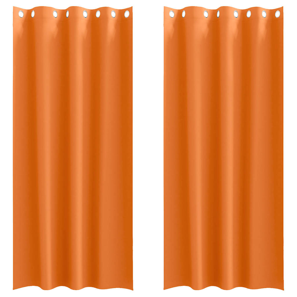 Blackout Curtains with Curtains Bright Orange Polyester