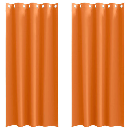 Blackout Curtains with Curtains Bright Orange Polyester
