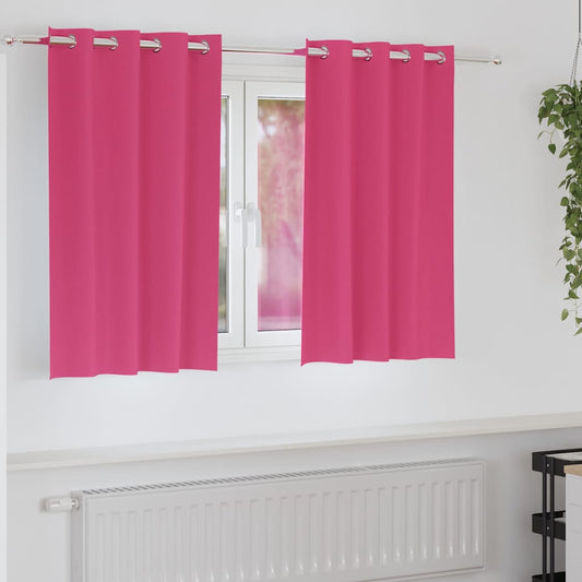 Blackout Curtains with Curtains Bright Pink Polyester