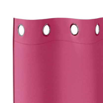 Blackout Curtains with Curtains Bright Pink Polyester