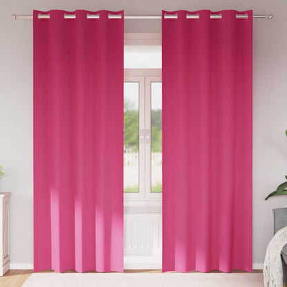 Blackout Curtains with Curtains Bright Pink Polyester