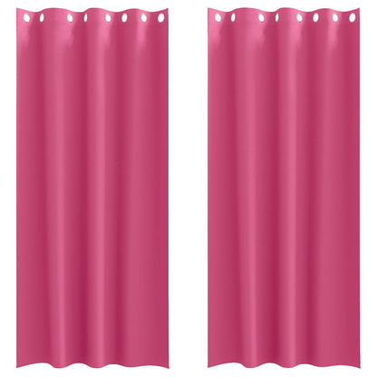 Blackout Curtains with Curtains Bright Pink Polyester