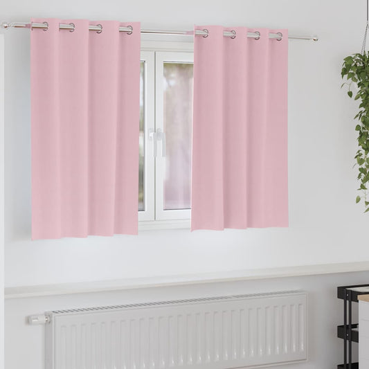 Curtains with Curtains 2 pcs Baby pink Polyester