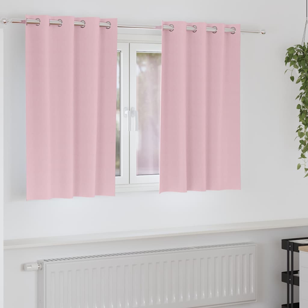 Blackout Curtains with Curtains Baby Pink Polyester