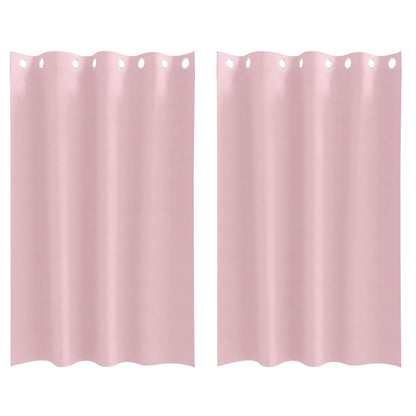 Curtains with Curtains 2 pcs Baby pink Polyester