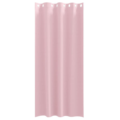 Blackout Curtains with Rings 2 pcs Baby Pink 225 x 140 cm