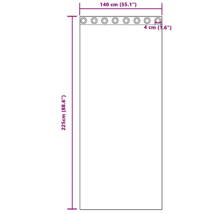 Blackout Curtains with Rings 2 pcs Baby Pink 225 x 140 cm