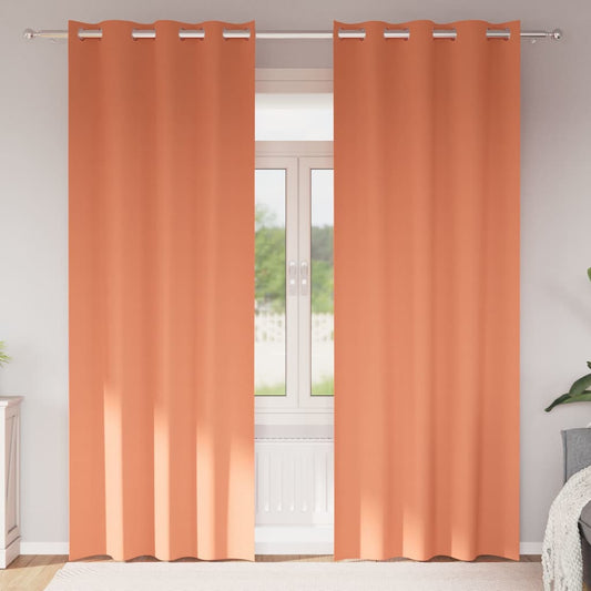 Blackout Curtains with Curtains Terracotta Polyester