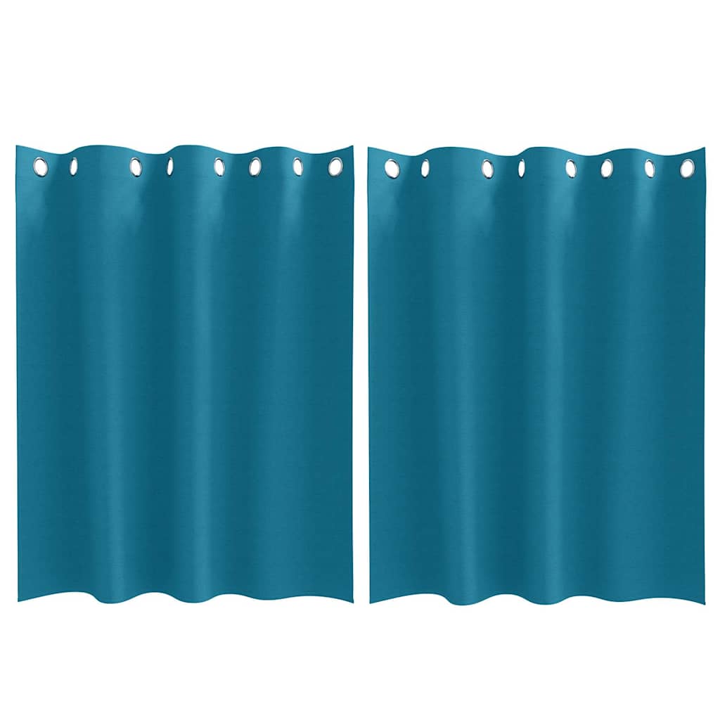 Blackout Curtains with Curtains Turquoise Polyester