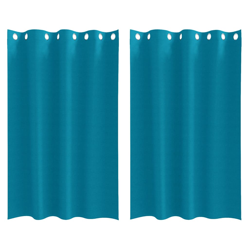 Blackout Curtains with Curtains Turquoise Polyester