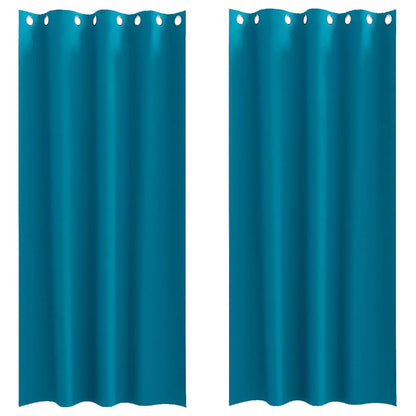 Blackout Curtains with Curtains Turquoise Polyester
