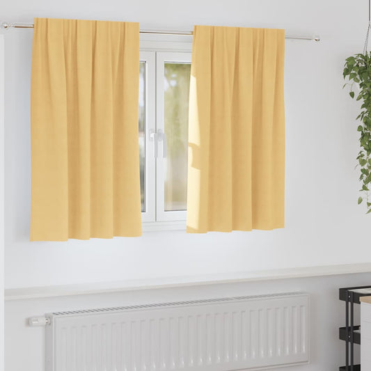Blackout Curtains with Curtains Beige Polyester