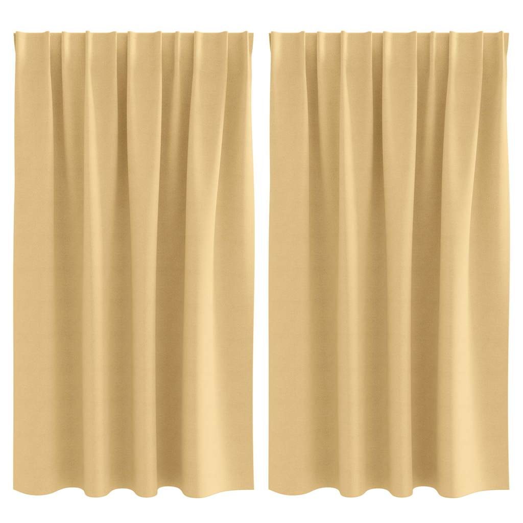 Blackout Curtains with Curtains Beige Polyester