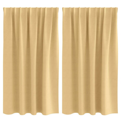 Blackout Curtains with Curtains Beige Polyester