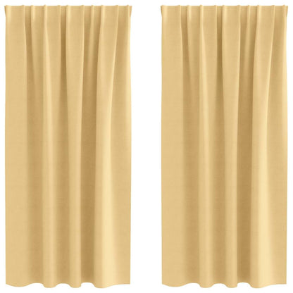 Blackout Curtains with Curtains Beige Polyester