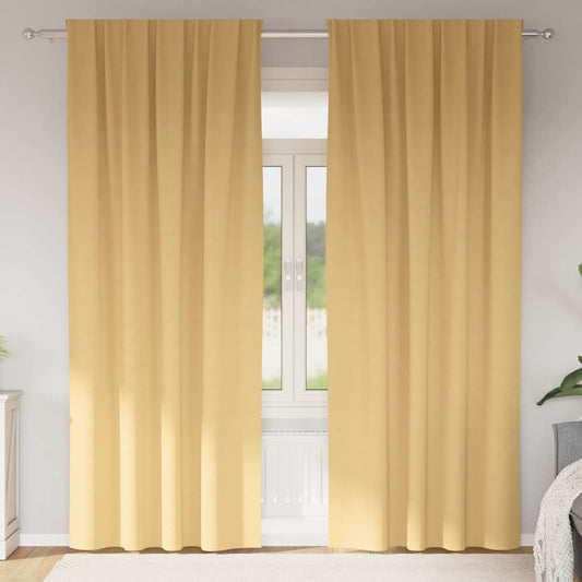 Blackout Curtains with Curtains Beige Polyester