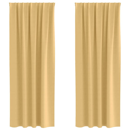 Blackout Curtains with Curtains Beige Polyester